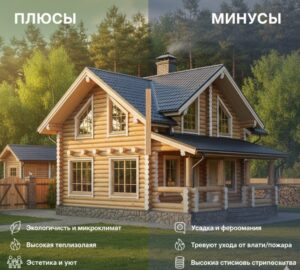 дом из бревна плюсы и минусы