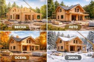Дома в разные сезоны