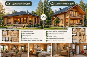 Одноэтажный или двухэтажный деревянный дом
